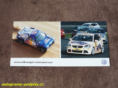 Kris NISSEN - original autogramm, VW Chef - Dakar ADAC etc., Karte/card 10x21 cm - Bild 2 von 2
