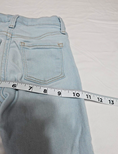 Old Navy Girls Rockstar Jeggings Distressed Light Wash Raw Hem Size 5 Small - Picture 5 of 6