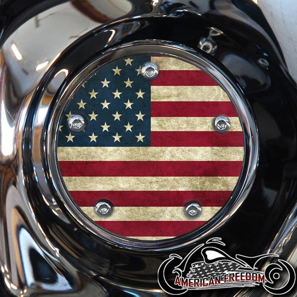 HARLEY DAVIDSON TIMING COVER BIG TWIN CAM, MILWAUKEE 8, SPORTSTER FLAG
