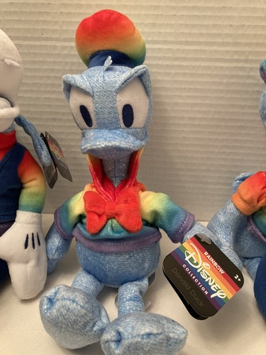 Disney Rainbow Collection (Pride) Plush Set Of 4 - Donald, Daisy, Goofy, Pluto - Picture 3 of 10