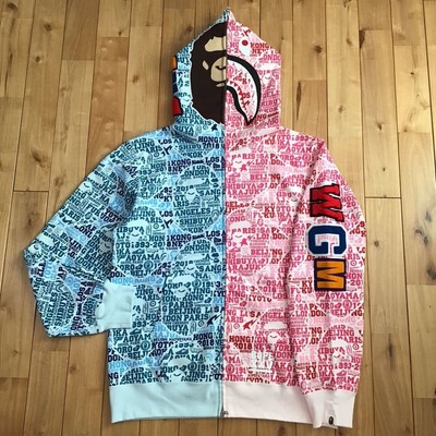 2XL BAPE XXV CITIES CAMO ape head shark full zip hoodie A Bathing Ape Size XXL | eBay