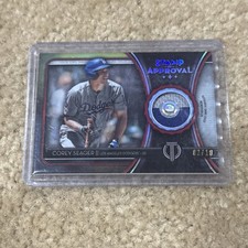 2020 Topps Tribute Stamp of Approval Relics GREEN 2/10 Corey Seager #SOA-CSE