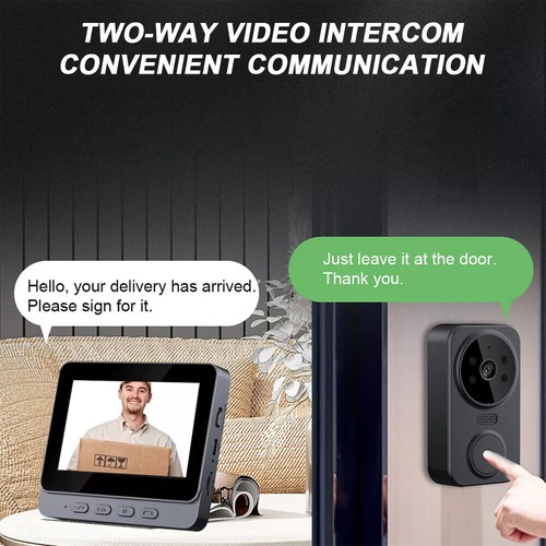 Video Door Bell WiFi Phone Intercom System with Monitor Doorbell Camera Wireless - Picture 10 of 16