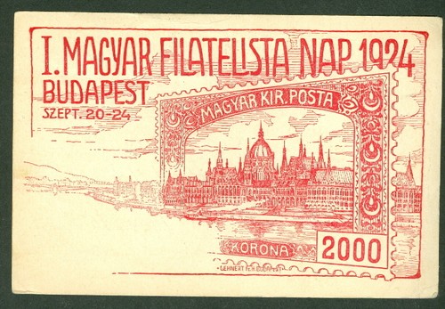 HÚNGARA 1924, tarjeta de Budapest con cancelación especial, en muy buen estado - Imagen 2 de 2