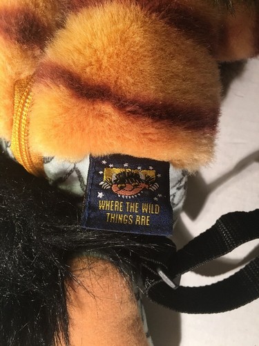 1998 Where The Wild Things Are 'Moishe' Plush Backpack Org. 1998 Tags W/zipper - Picture 8 of 10