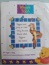 NEW, UNUSED, WINNIE THE POOH CROSS STITCH KIT 'TIGGER'S POEM'.