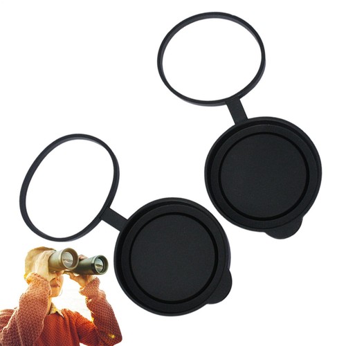 2pcs Binocular Rubber Hang Down Lens Caps / Covers - Objective Covers About 50MM - Picture 5 of 11