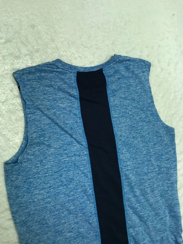 Puma Blue Active Gym Size S Sleeveless Singlet Tank T-Shirt Outdoors - Picture 8 of 8