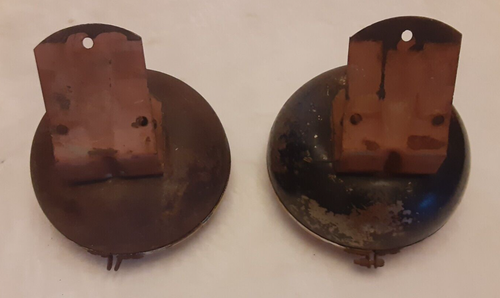 ** ( 2 ) Vintage Amber Fog Head Light Buckets KD855S,LS385 Rat Hot Rod - Picture 7 of 7