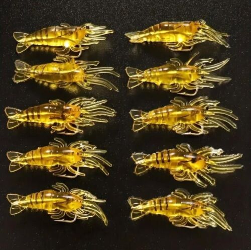 Sidewinder Sand Anguilla Esca Basso Merluzzo Pollock Jelly Lures 10 PZ Gamberetti Pesce Merluzzo - Foto 18 di 21