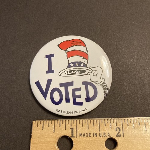 Lustige patriotische Button-Anstecknadel zur Katze im Hut 2024 gewählt - Bild 4 von 5