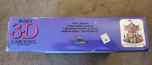 Ceaco 3D Puzzle Karussell 533 Teile Pferde beidseitige Korkplatte 1994 NEU!!! - Bild 2 von 4