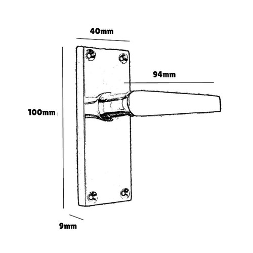 1x Pair Brass Door Handles Victorian Straight Lever Latch Backplate Handle Set - Picture 2 of 13