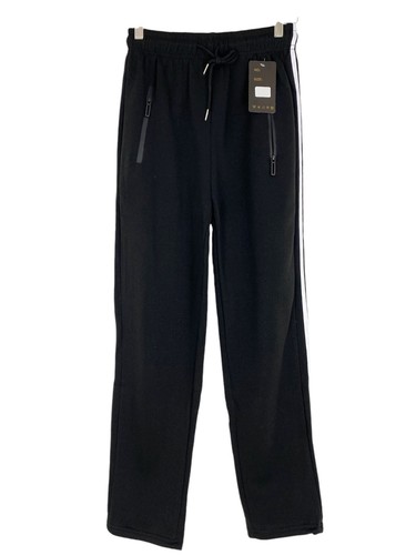 Mens FLEECE LINED Striped Joggers Tracksuit Jogging Bottoms Gym Sport Sweatpants - Picture 9 of 11