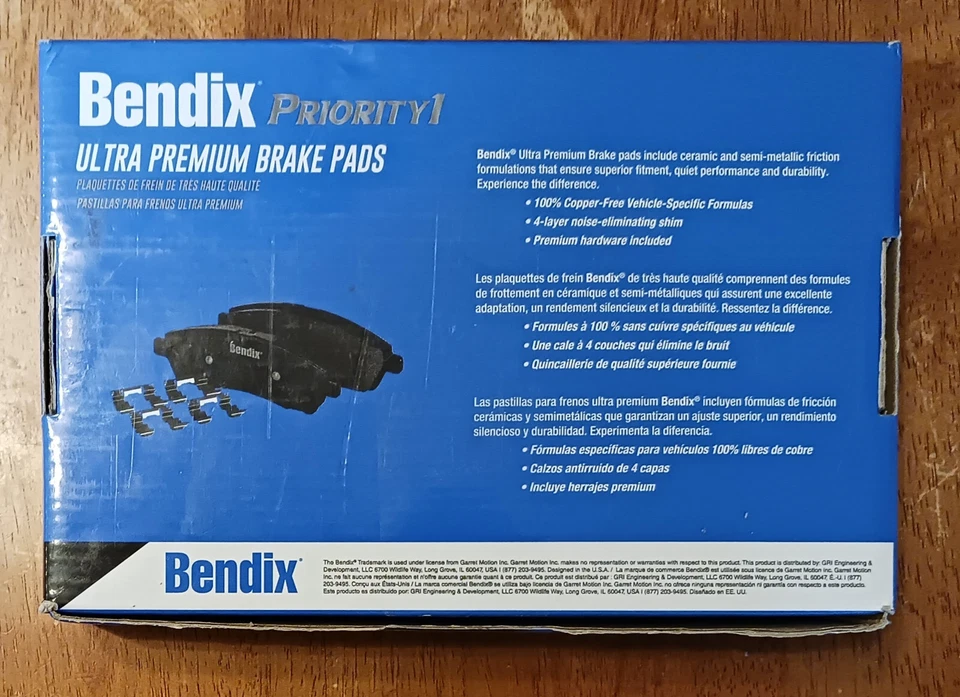 Bendix Priority1 Juego Pastillas Freno Delanteras Cerámicas CFC1568, 12-17 Fiat 500, 68102483AB Foto 2 de 4