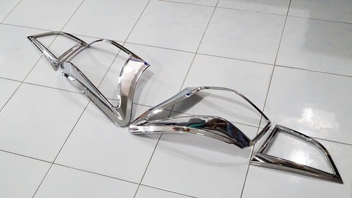 CHROME TAIL LIGHT COVERS FOR ISUZU MU-X 2014-17 SET OF 4 - Picture 4 of 9