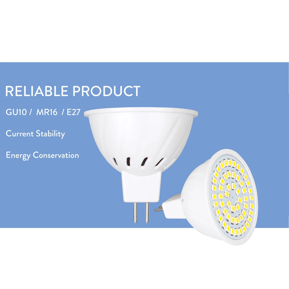 LED Bulb Spotlight 3W 5W 7W MR16 GU10 E27 2835 SMD Replaced 35W Halogen Lamps US - Image 4 of 4