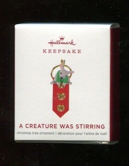 2019 Hallmark Ornament A CREATURE WAS STIRRING Mouse Door Hanger Mini New In Box