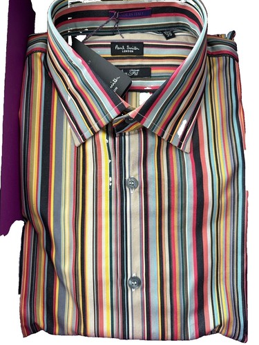 Paul smith JUNIOR Shirts GreenxPurplexWhite(Patterned) 120
