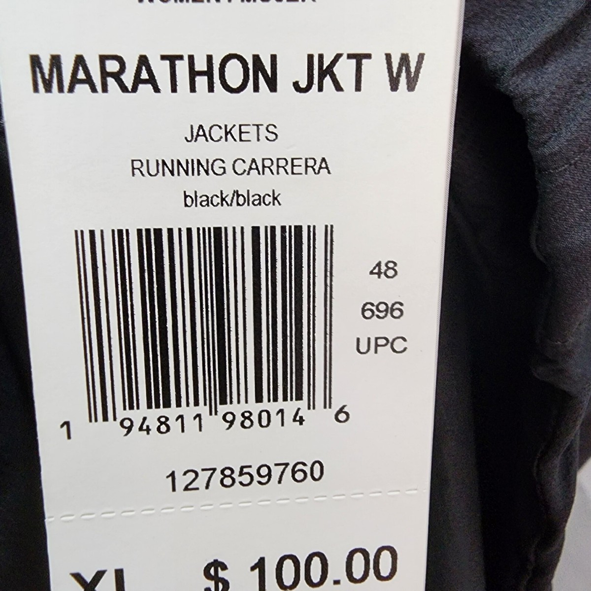 STAINED** adidas Women's Marathon Translucent Jacket, Black STAINED** adidas Women's Marathon Translucent Jacket, Black