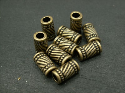 11x6mm Metallperle Zwischenperle Zylinder Spacer Perle bronze 2-100 Stk SB 116