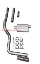 Mandrel Performance Exhaust W 2 Chamber Muffler Fits 88-01 Dodge Ram 5.2 5.9