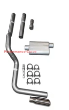 Mandrel Performance Exhaust w/ 2 Chamber Muffler Fits 88-01 Dodge Ram 5.2 5.9