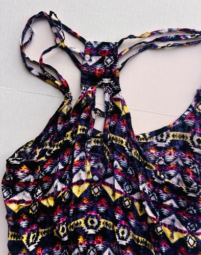 Patrons Of Peace Juniors Spaghetti Strap Aztec Print Size Medium - Picture 3 of 4