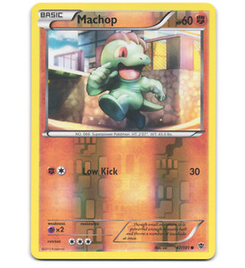 Pokemon 2013 Light Play Machop 47/101 Plasma Blast REVERSE Card