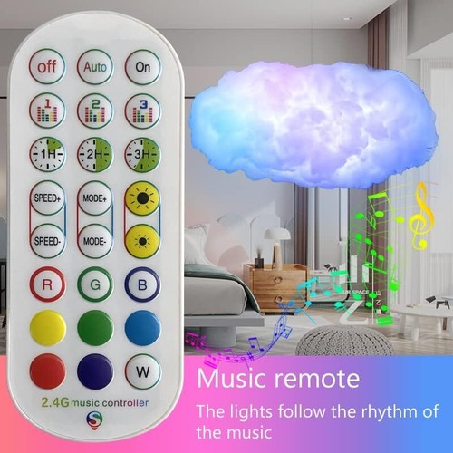 Multicolor LED Floating Cloud Light kit for Bedroom w/ Remote&App Ceiling Decor - Picture 3 of 11