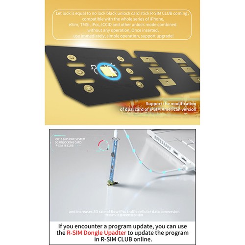 Für iPhone14 13 12 R-SIM18 CLUB All System 5G IOS16 System RSIM Entsperren Karte - 第 9/9 張圖片