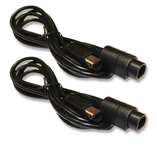 2 x NINTENDO GAMECUBE Wii CONTROLLER EXTENSION LEAD 1.8 METRE CABLE UK Seller - Picture 1 of 3
