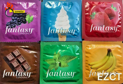 Fantasy Flavored Condoms Pack 48 Condoms : Variety of Flavors Such as Vanilla, S - Picture 10 of 12