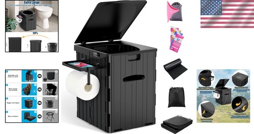 Multi-Functional Foldable Camping Toilet - Portable Hygiene Solution for Travel - Picture 2 of 9