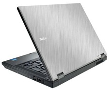 BRUSHED ALUMINUM Vinyl Lid Skin Cover fits Dell Latitude E5410 Laptop