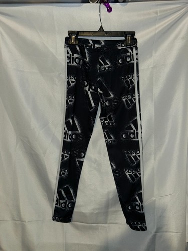 Girls black and white dri fit Adidas leggings, size 10/12 - Picture 4 of 4