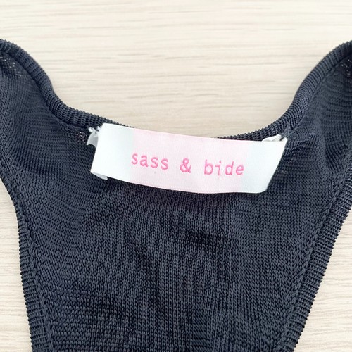 Sass & Bide Gold Bars Maxi Dress Womens Size 2 Black Sleeveless Zip Front V-Neck - Picture 3 of 13