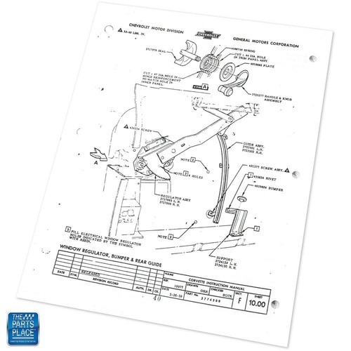 Corvette 1960 manual de montaje de fábrica GM, cada hoja suelta/sin encuadernar - Imagen 3 de 4