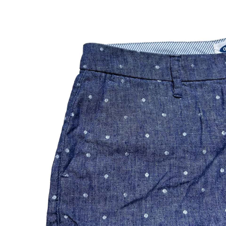 Pantalones Cortos Old Navy Everyday 3" Cambray Para Mujer Talla 4 Azul Lunares Foto 4 de 4