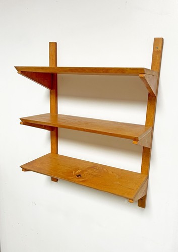 Handmade Mid-Century Modern Maple Wall Shelving Unit - Picture 4 of 8