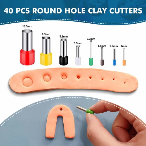 126PCS Polymer Clay Cutters Set for Earring Making For DIY Craft Fashion Gift AU - Picture 4 of 11
