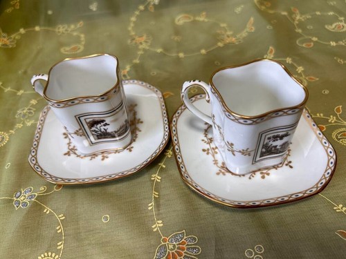 Richard Ginori Fiesole Impero Firenze Demitasse cup and saucer set of 2 Used NM - Picture 3 of 4