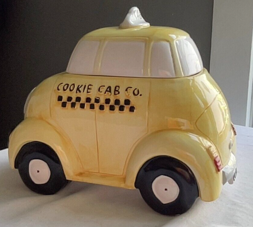 Vintage Porcelain Taxi Cookie Jar. Cookie Cab Co. 11" - Picture 4 of 7