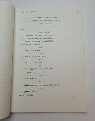 "FRISCHER PRINZ VON BEL-AIR / Gary H. Miller 1994 TV-Drehbuch ""Fresh Prince: The Movie" - Bild 6 von 12
