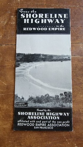 Folleto Tour The Shoreline Highway-Redwood Empire San Francisco CA Vintage 1935 - Imagen 1 de 4