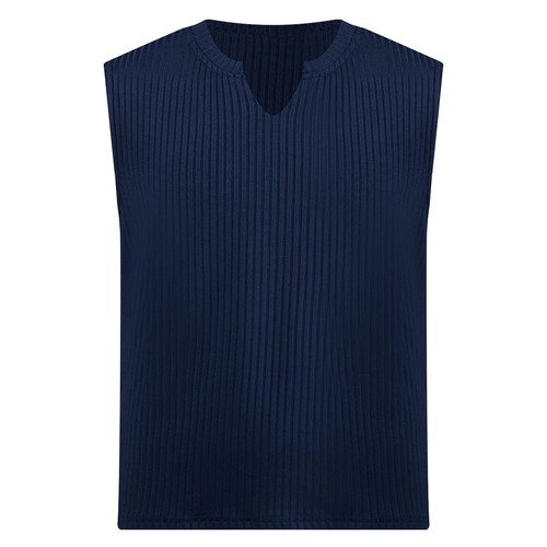 Mens Muscle Shirts Ribbed Athletic Tank Top Breathable Sports Vest Solid Color - Picture 59 of 75