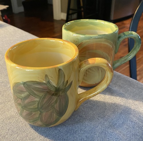 Pfaltzgraff Central Market Set Of Two Mugs Cups 4" x 3 5/8" China Pottery - Picture 2 of 7