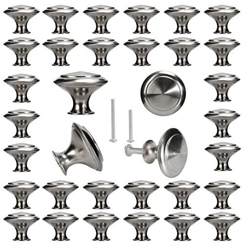 35 Pack Cabinet Knobs, 1.18in/ 30mm Dresser Knobs, Round Drawer Silver 35 Pack - Bild 1 von 6