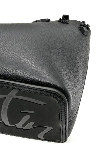 Christian Louboutin Cabata Tote Black large Leather black Grommets Bag Satchel - Picture 8 of 12