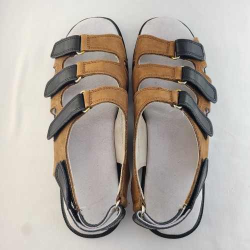 Sand Baggers Women's Leather Lucy Golf Sandals Brown/ Black Size 11-11.5 - Picture 5 of 12